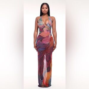 ALGLIST MIRAGE MULTI-COLORED MAXI DRESS XS-S